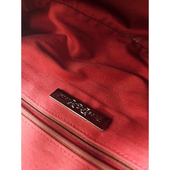 Vintage Y2K Preston York Dark Cherry Red Leather Bag Minimalist Mini Purse - Picture 7 of 7